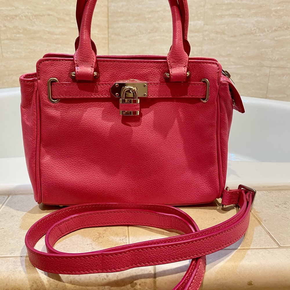 DANIER- birkin inspired-leather pink Crossbody bag